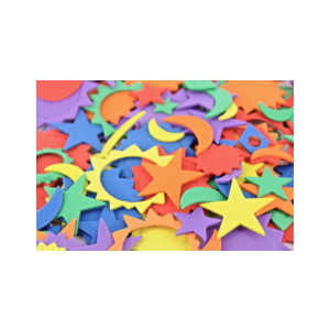 Foam Shapes Stars & Moon 300pk