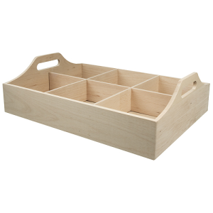 Wooden Tray 6 Compartments to Wooden Tray 6 Compartments 30.5x42.5cm