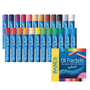 Oil Pastels Asstd Thick 24pk