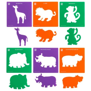Stencil Jungle Animals 6pk